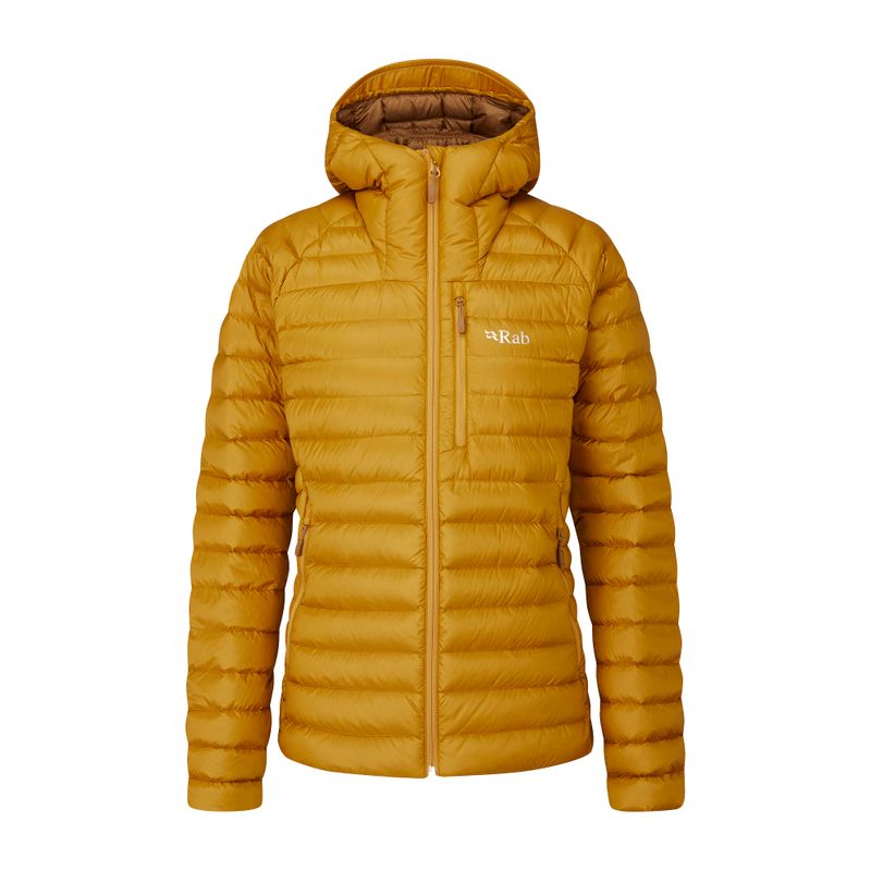 Дамско пухено яке Rab Microlight Alpine yellow QDB-13-DBN-08