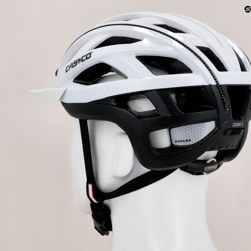 Дамска велосипедна каска CASCO Cuda бяла и черна 2 04.1607 9