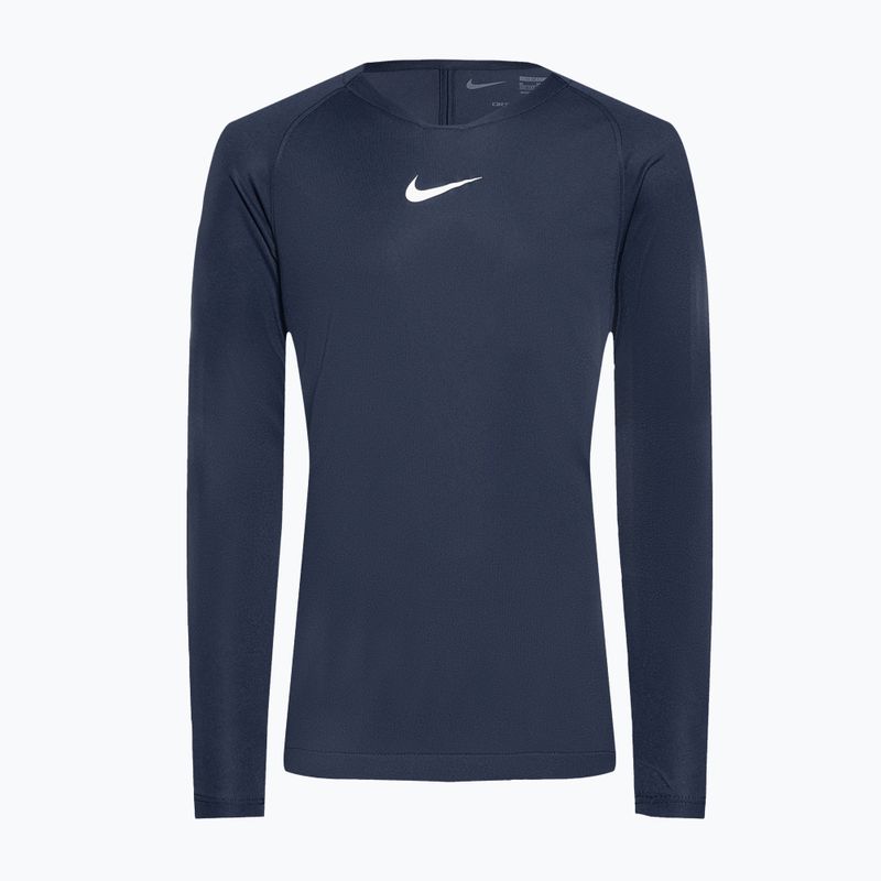 Детски термален дълъг ръкав Nike Dri-FIT Park First Layer midnight navy/white