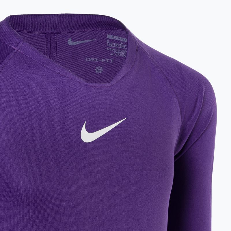 Детски терморокля Nike Dri-FIT Park First Layer, лилаво/бяло 3