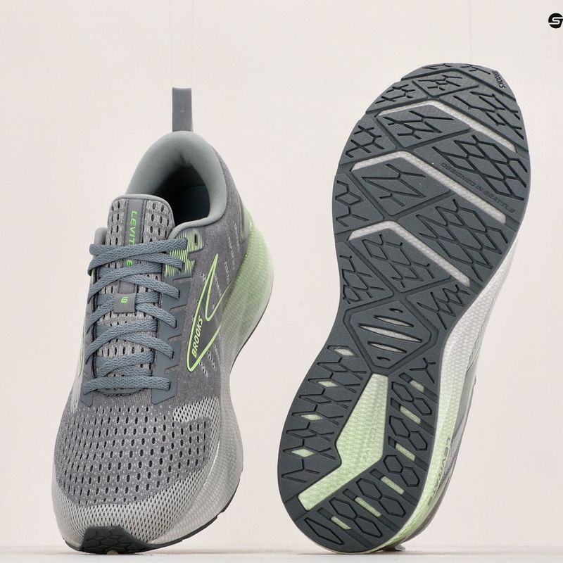 Brooks Levitate 6 мъжки обувки за бягане primer grey/neon green 17