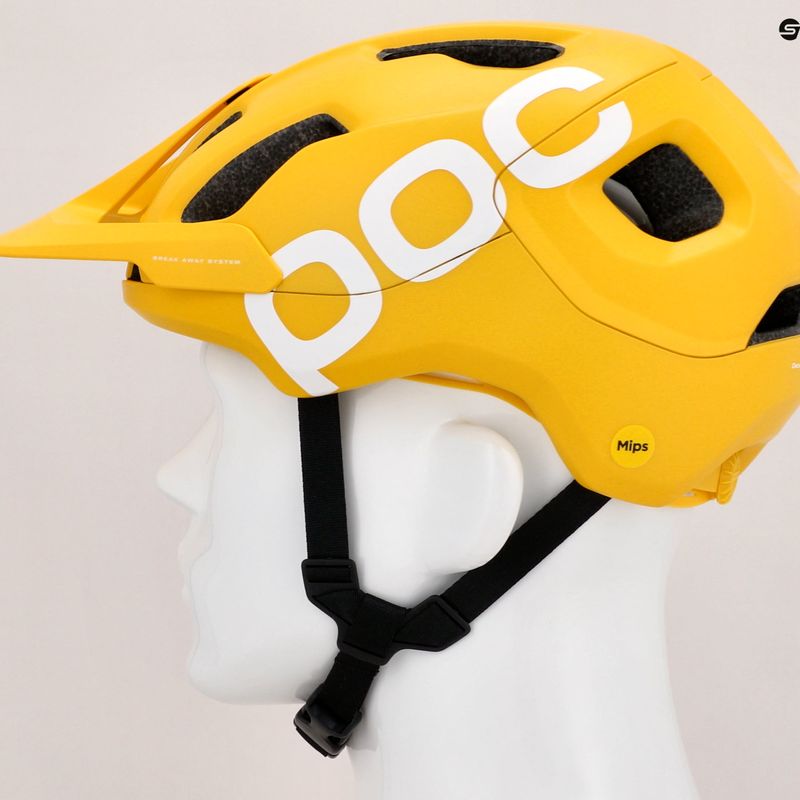 Велосипедна каска POC Axion Race MIPS aventurine yellow matt 7