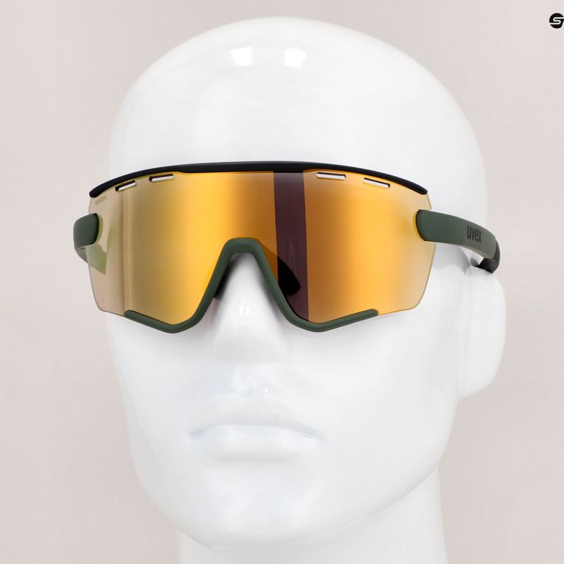 UVEX Sportstyle 236 Комплект мъховозелени черни матови/огледалножълти очила за колоездене 53/3/004/7216 13