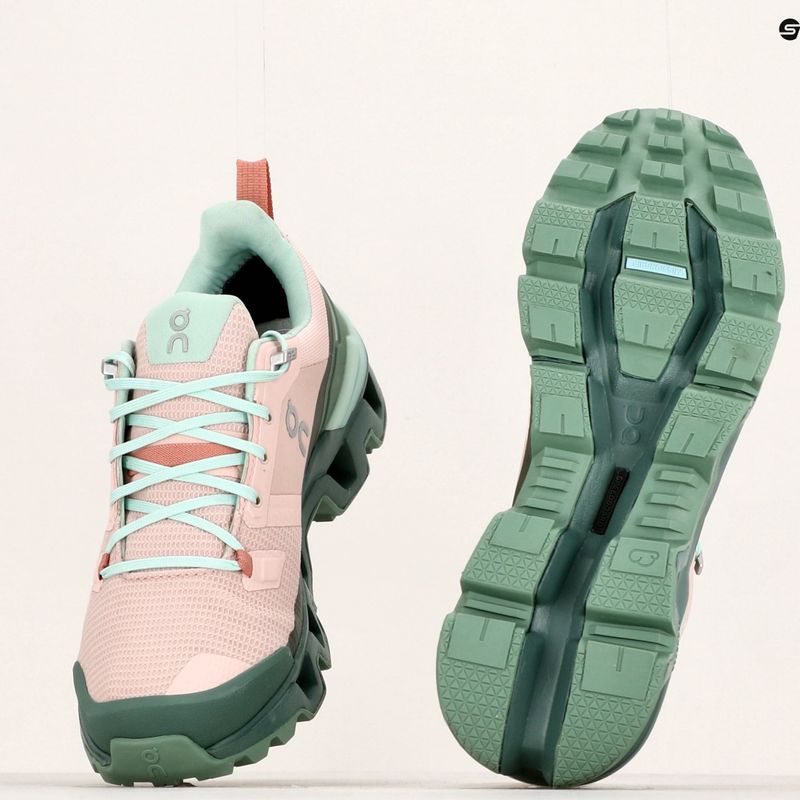 Дамски ботуши за трекинг On Cloudwander Waterproof pink-green 7398278 11