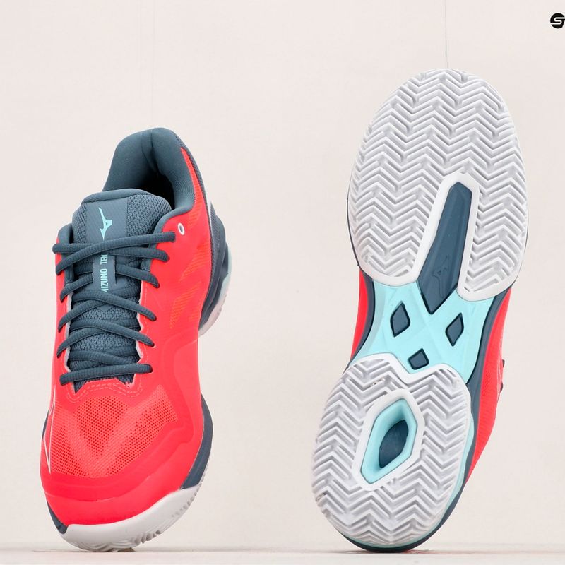 Дамски обувки за тенис Mizuno Wave Exceed Light CC Fierry Coral 2/White/China Blue 61GC222158 11