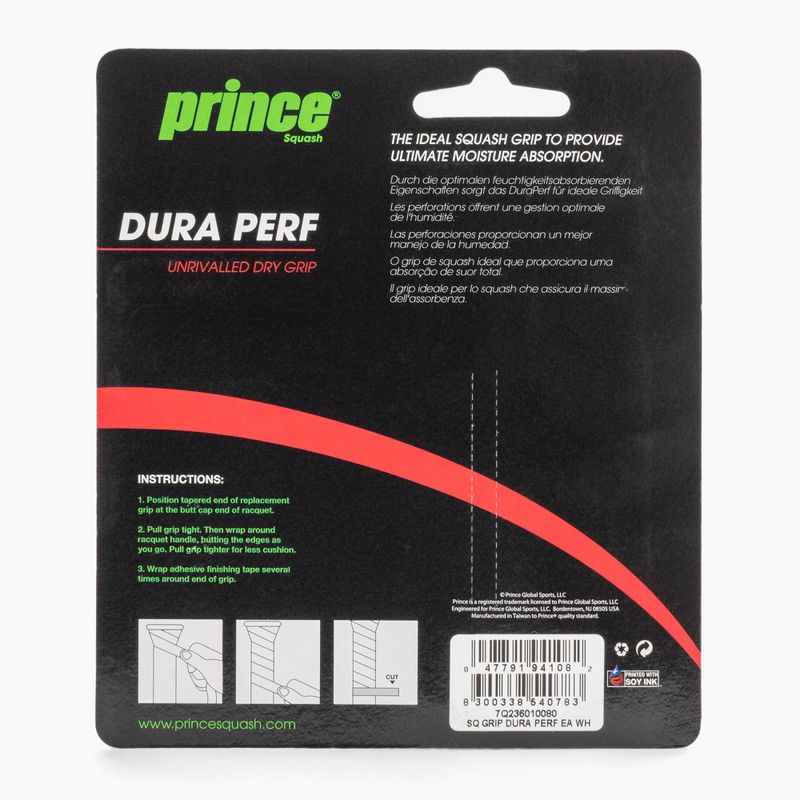 Обвивка за скуош ракета Prince Dura Perf white 2