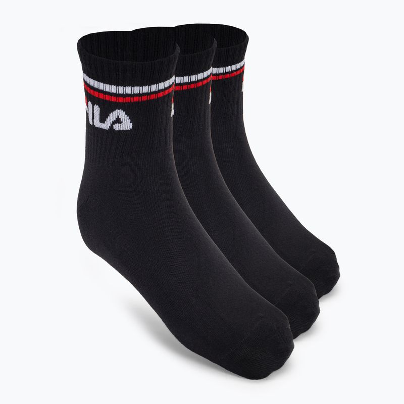 Fila Unisex Quarter 3 Pack чорапи черни