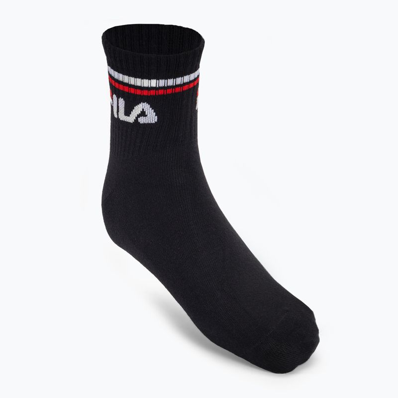 Fila Unisex Quarter 3 Pack чорапи черни 2