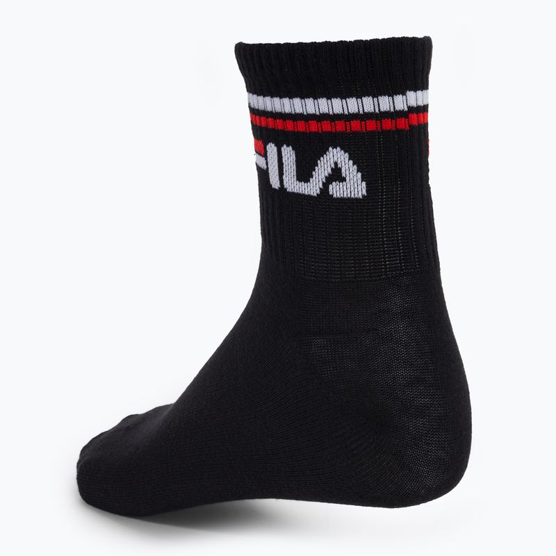 Fila Unisex Quarter 3 Pack чорапи черни 3
