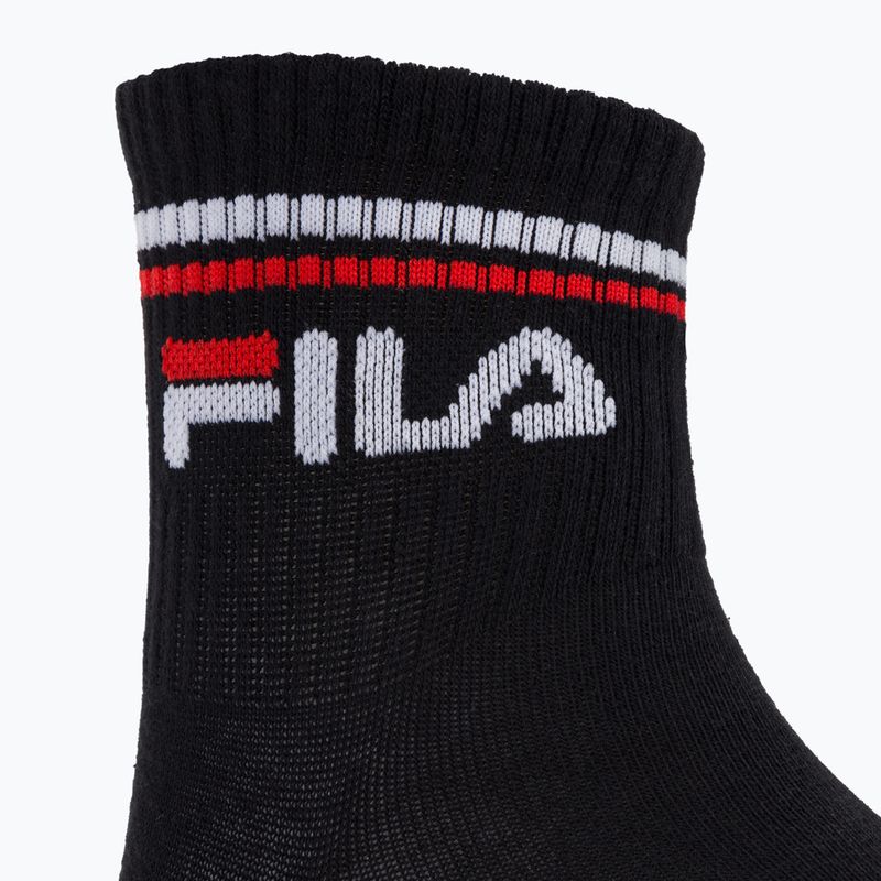 Fila Unisex Quarter 3 Pack чорапи черни 4