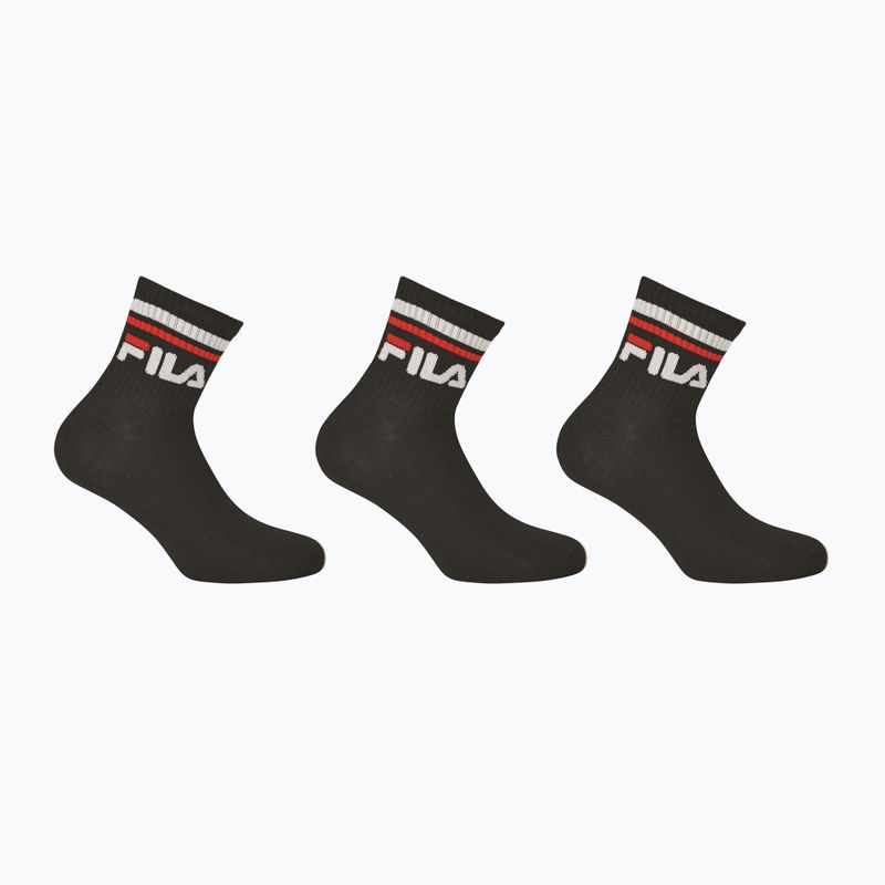 Fila Unisex Quarter 3 Pack чорапи черни 5