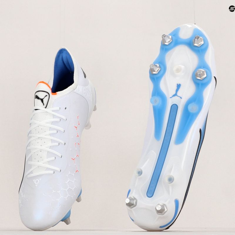 PUMA King Ultimate MXSG мъжки футболни обувки puma white/puma black/blue glimmer/ultra orange 18