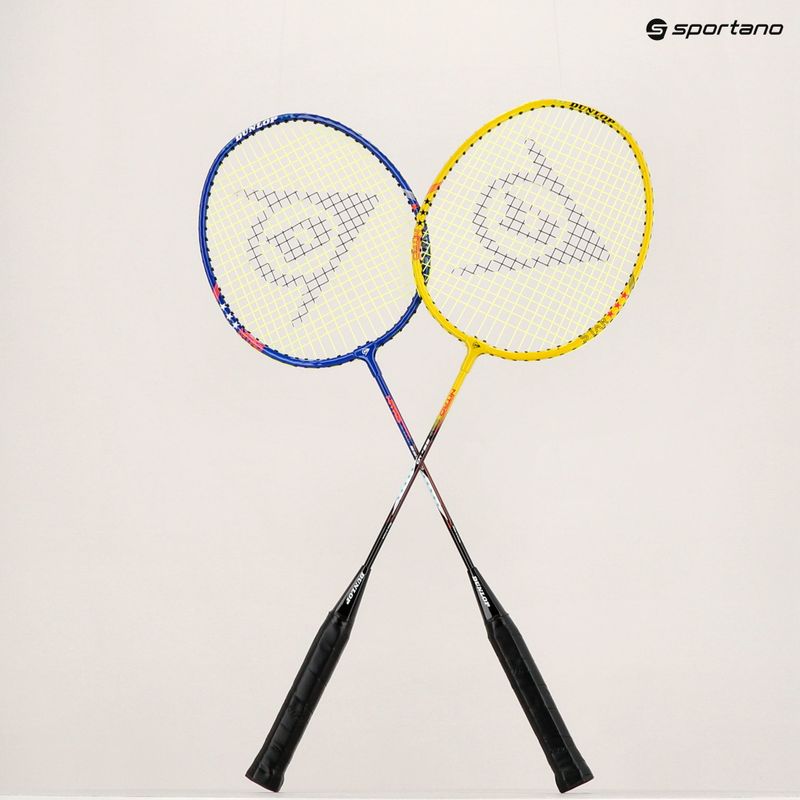 Dunlop Nitro-Star SSX 1.0 комплект за бадминтон син/жълт 13015319 8