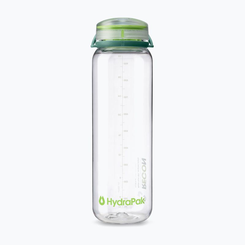 Туристическа бутилка HydraPak Recon 1 l clear/evergreen lime