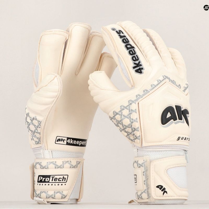 Детски вратарски ръкавици 4Keepers Guard Classic MF бели 5