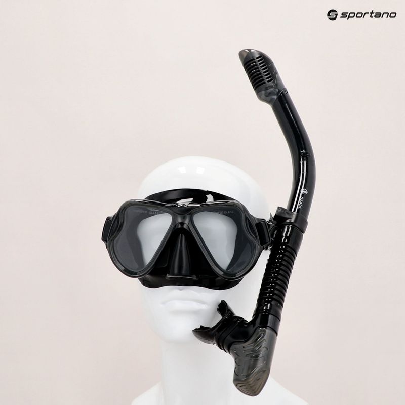 Комплект за гмуркане с шнорхел AQUASTIC MSA-01C черен 18