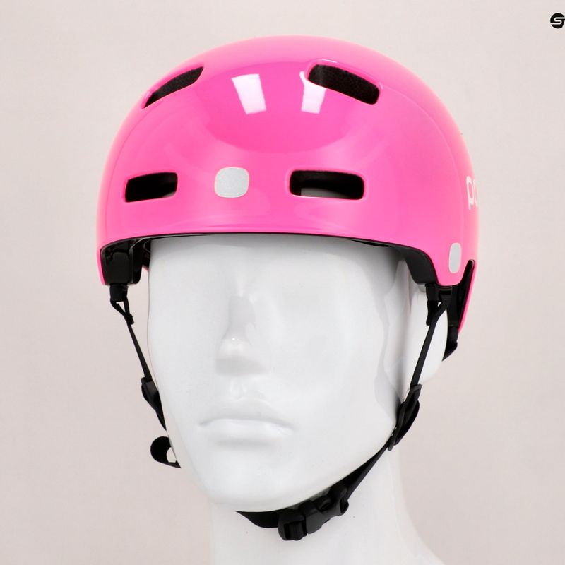 Детска велосипедна каска POC POCito Crane MIPS fluorescent pink 9