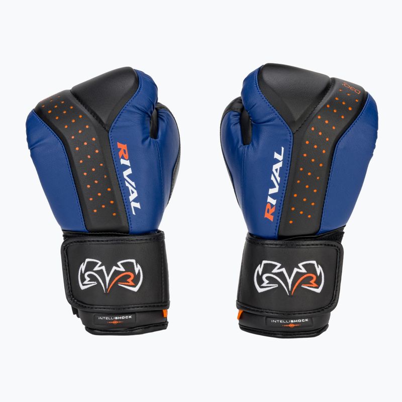 Боксови ръкавици Rival RB10 Intelli-Shock Bag черни/сини 2