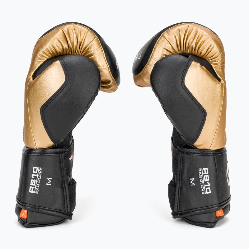 Боксови ръкавици Rival RB10 Intelli-Shock Bag черни/златни 4