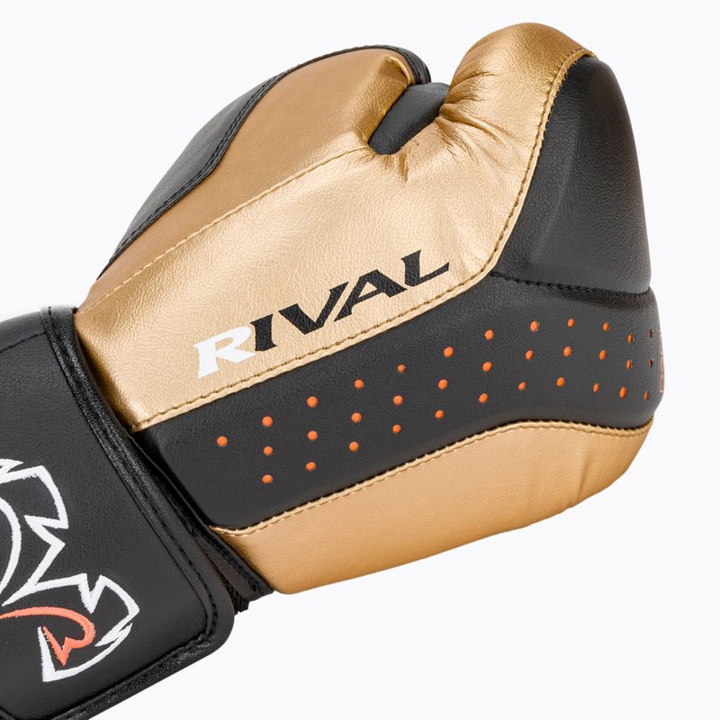 Боксови ръкавици Rival RB10 Intelli-Shock Bag черни/златни 5
