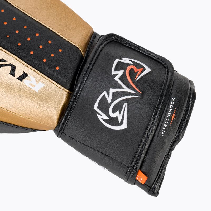Боксови ръкавици Rival RB10 Intelli-Shock Bag черни/златни 6