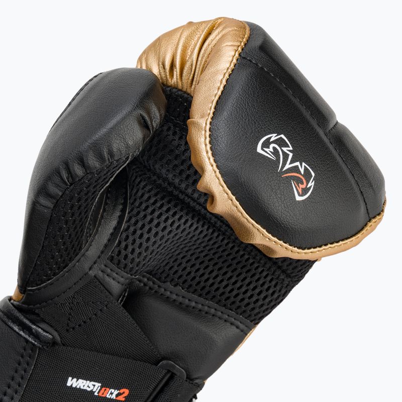 Боксови ръкавици Rival RB10 Intelli-Shock Bag черни/златни 7
