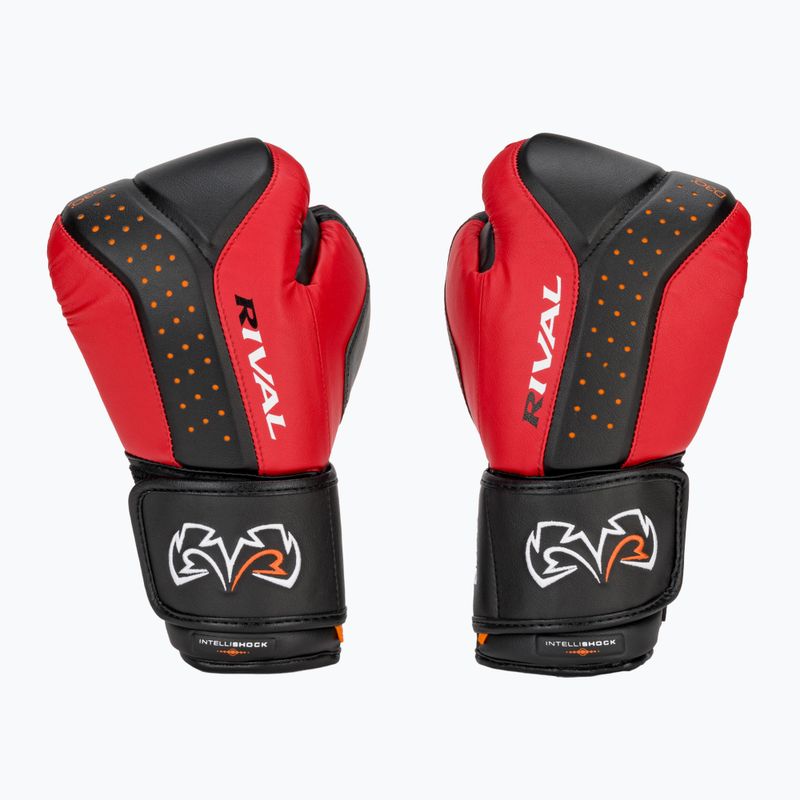 Боксови ръкавици Rival RB10 Intelli-Shock Bag черни/червени 2