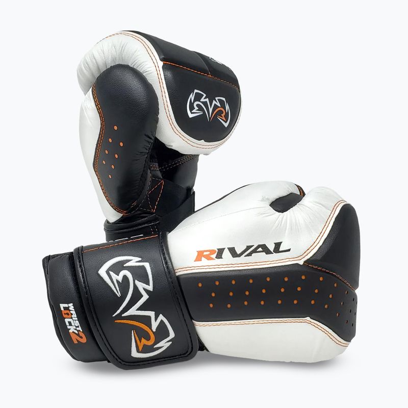 Боксови ръкавици Rival RB10 Intelli-Shock Bag черни/бели