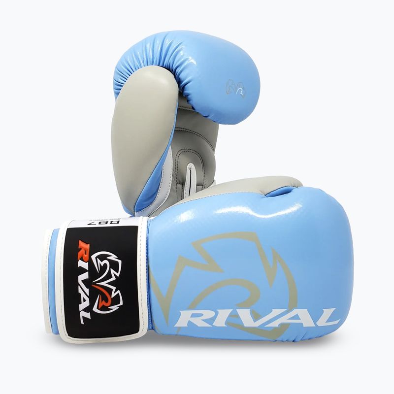Rival RB7 Fitness Plus Bag бебешко синьо/сиво боксови ръкавици 3