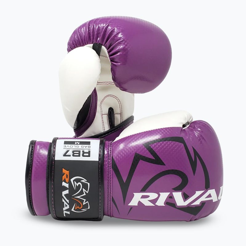 Rival RB7 Fitness Plus Bag лилаво/бяло боксови ръкавици 3