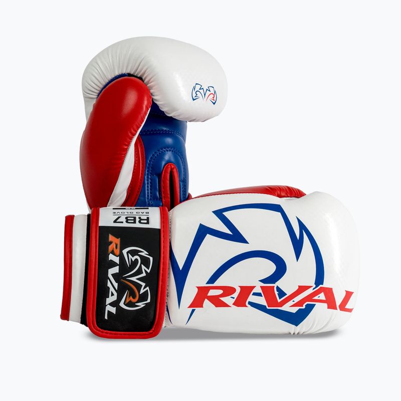 Боксови ръкавици Rival RB7 Fitness Plus Bag white/blue 2