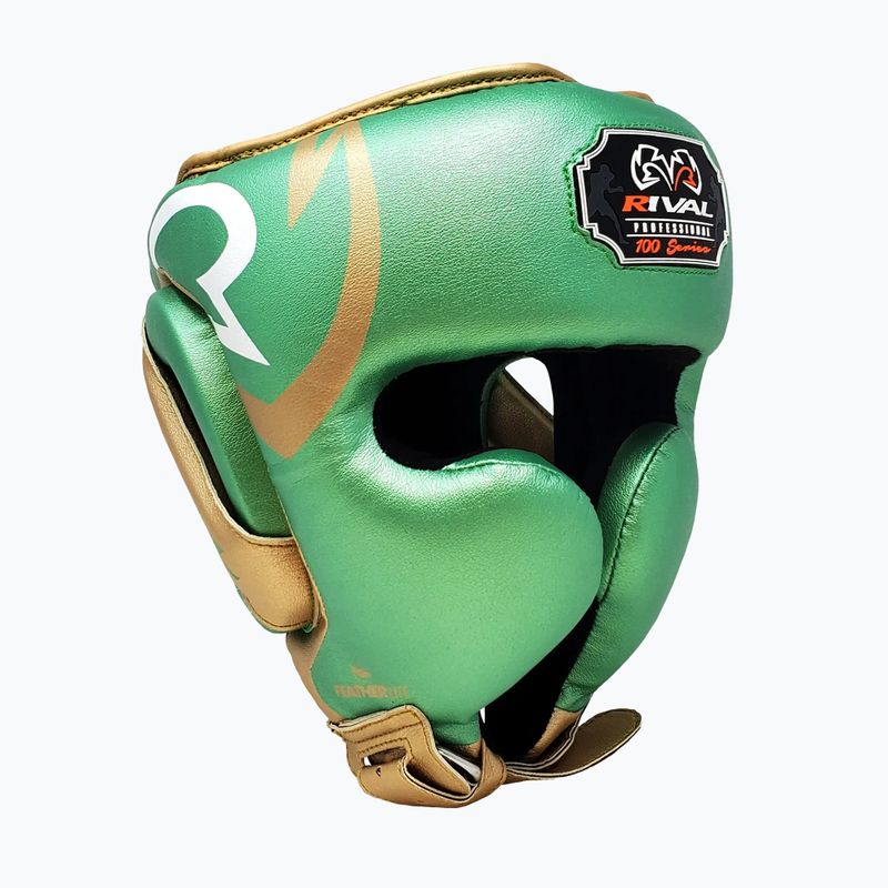 Боксьорска каска Rival RHG100 Professional Headgear green/gold 2