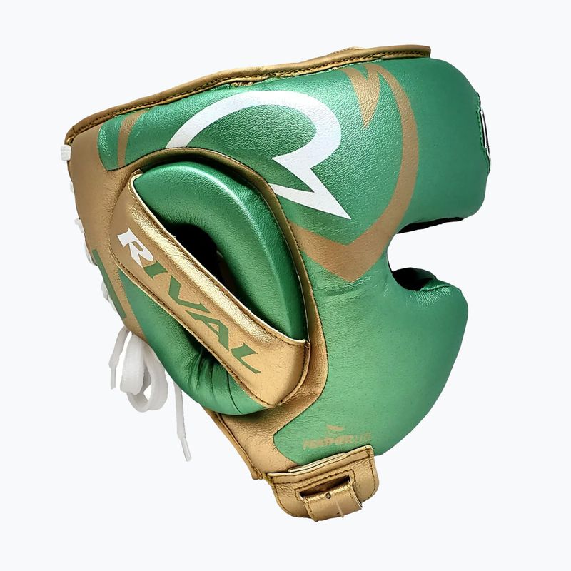 Боксьорска каска Rival RHG100 Professional Headgear green/gold 4