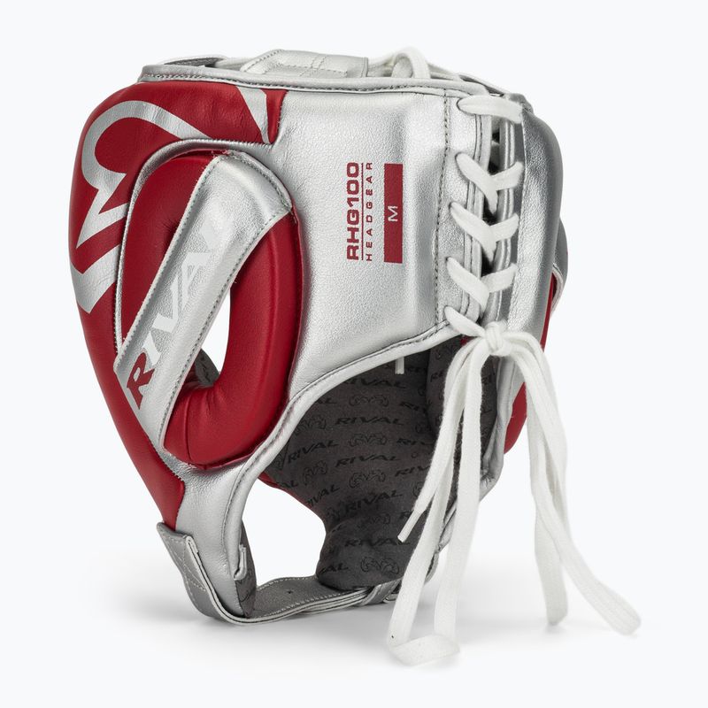 Боксьорска каска Rival RHG100 Professional Headgear red/silver 3