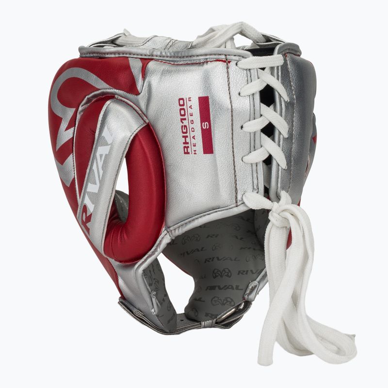Боксьорска каска Rival RHG100 Professional Headgear red/silver/grey 3