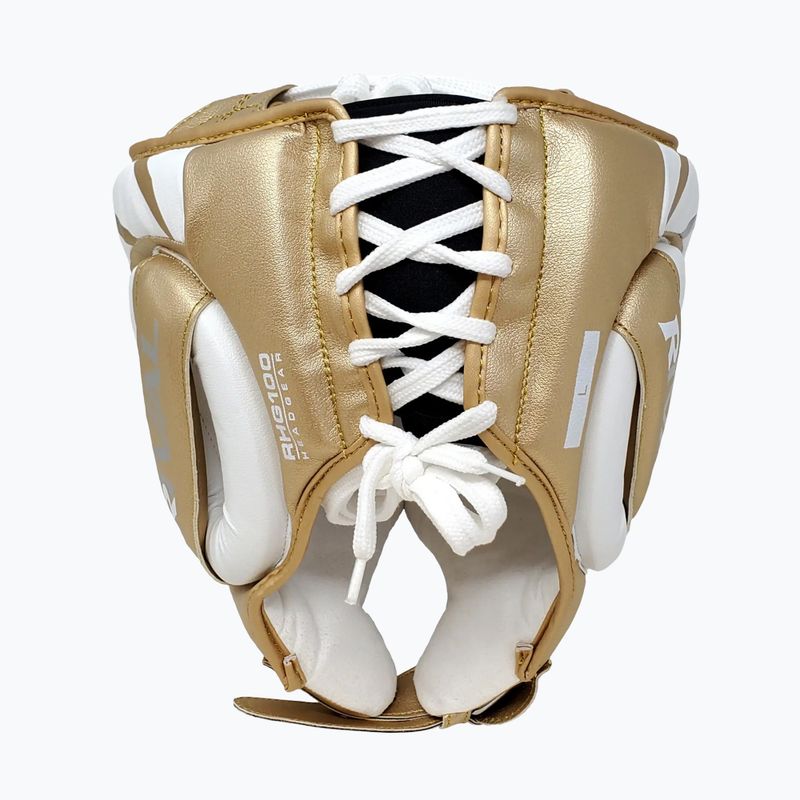 Боксьорска каска Rival RHG100 Professional Headgear white/gold 3