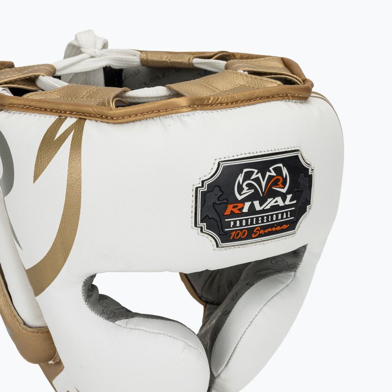 Боксьорска каска Rival RHG100 Professional Headgear white/gold 4