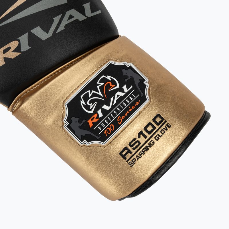 Rival RS100 Professional черни/златни боксови ръкавици 6