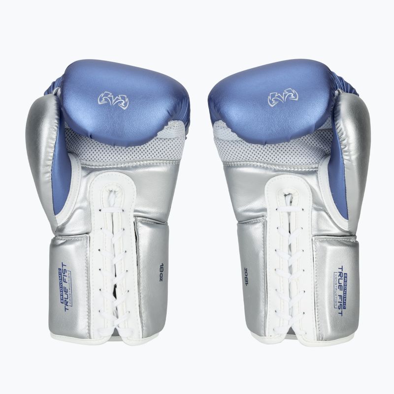 Rival RS100 Professional сини/сребърни боксови ръкавици 3
