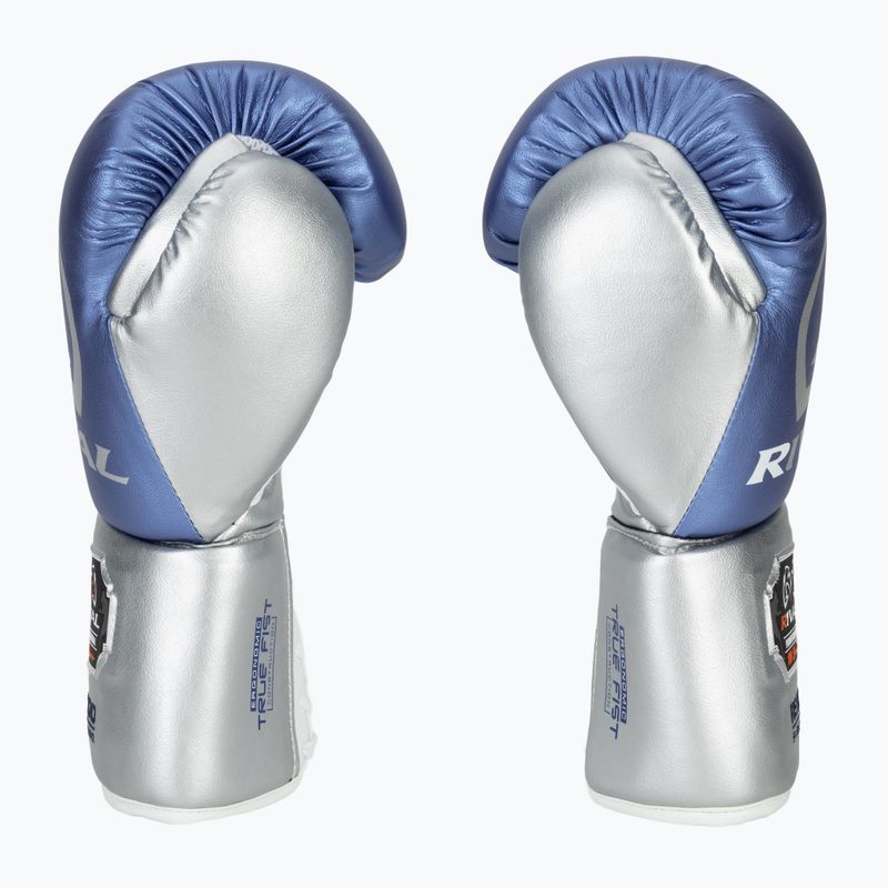 Rival RS100 Professional сини/сребърни боксови ръкавици 4