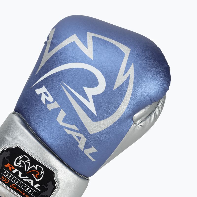 Rival RS100 Professional сини/сребърни боксови ръкавици 5