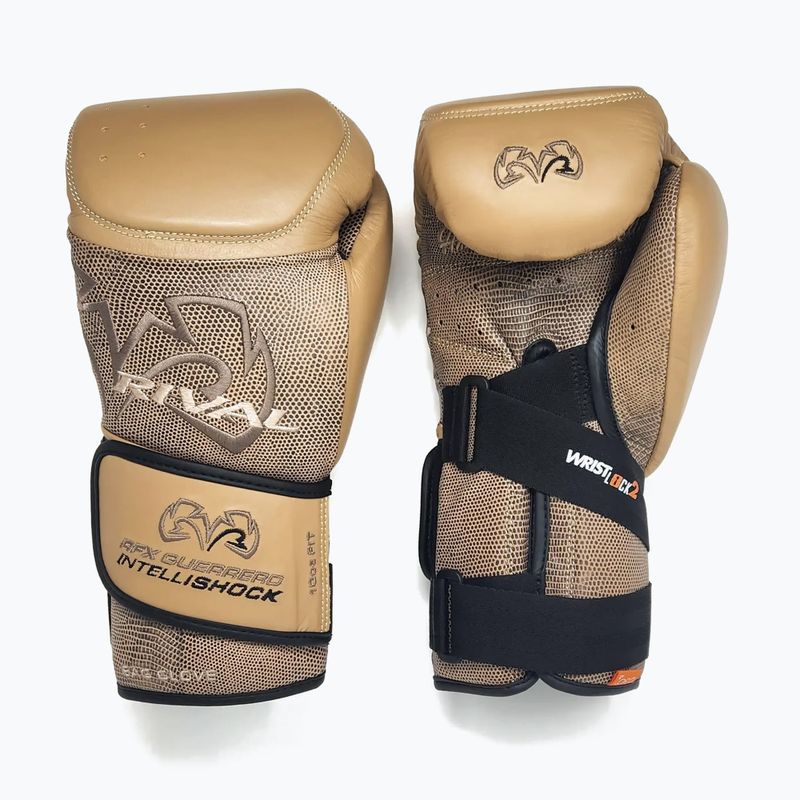 Боксови ръкавици Rival RFX-Guerrero Intelli-Shock Bag Snake Skin Edition beige