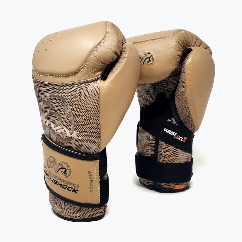 Боксови ръкавици Rival RFX-Guerrero Intelli-Shock Bag Snake Skin Edition beige 2
