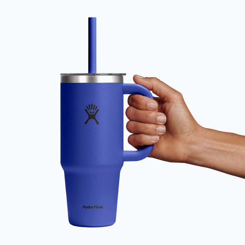 Чаша Hydro Flask Travel Tumbler Clear Lid 710 ml capri blue 5