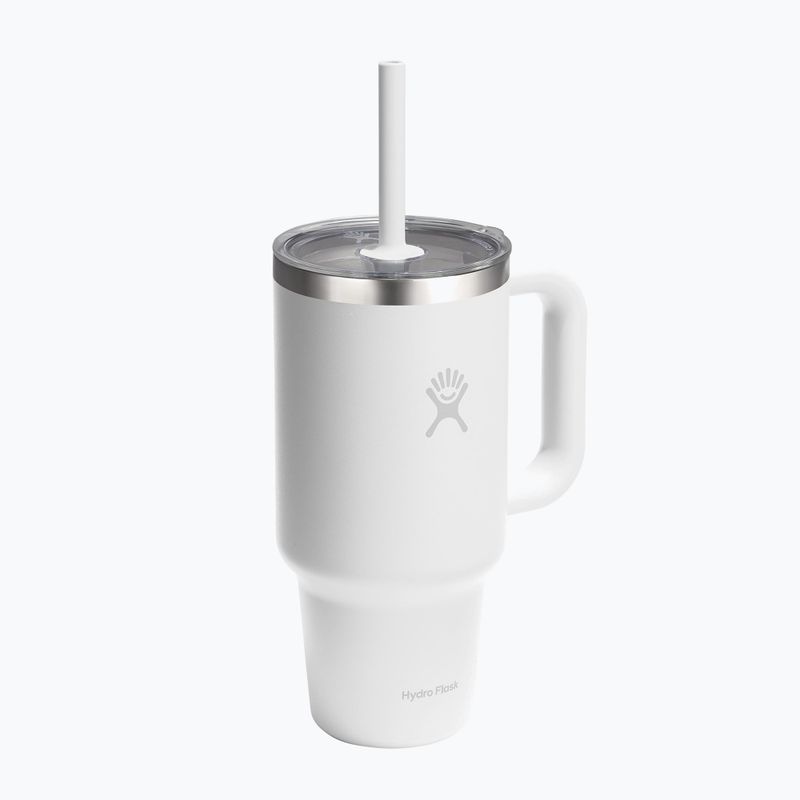 Термо чаша Hydro Flask Travel Tumbler Clear Lid white 2