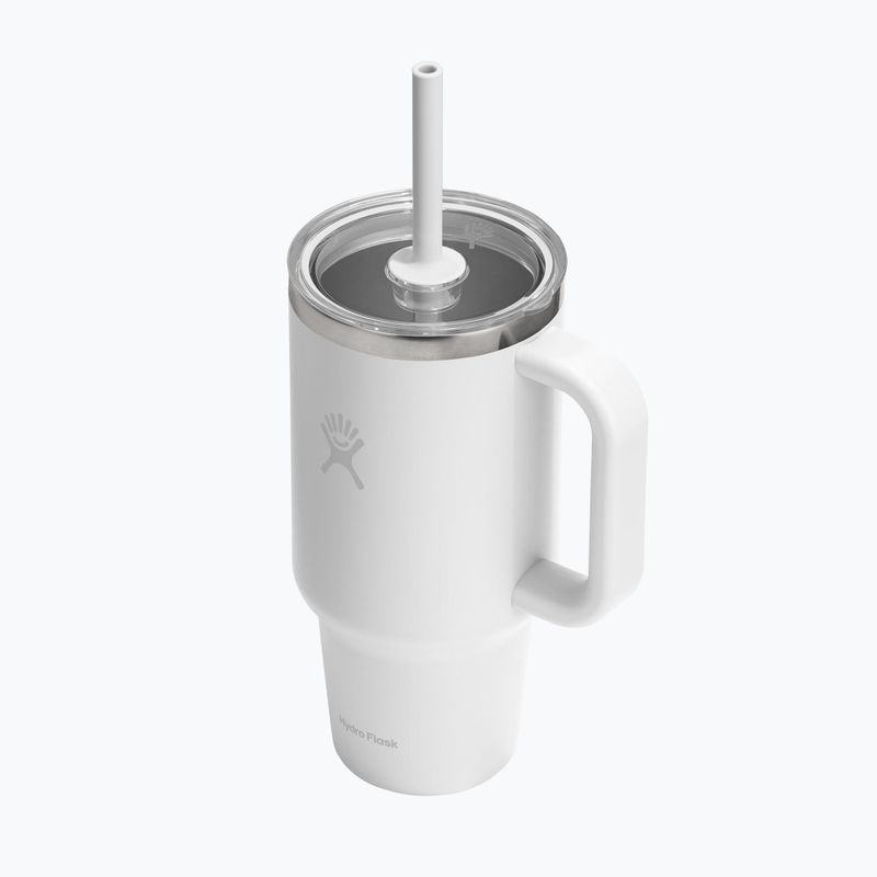 Термо чаша Hydro Flask Travel Tumbler Clear Lid white 3