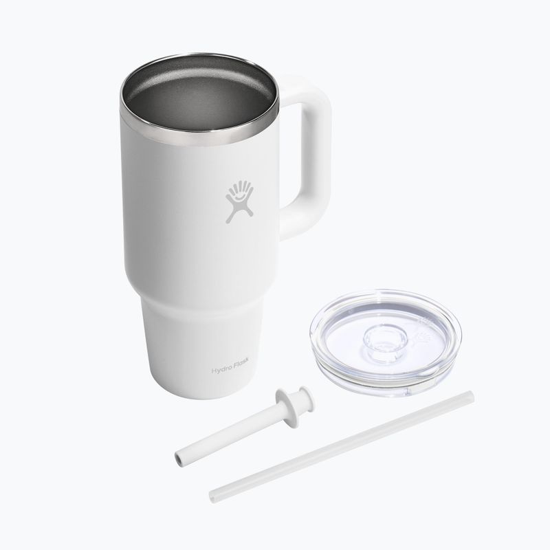 Термо чаша Hydro Flask Travel Tumbler Clear Lid white 4