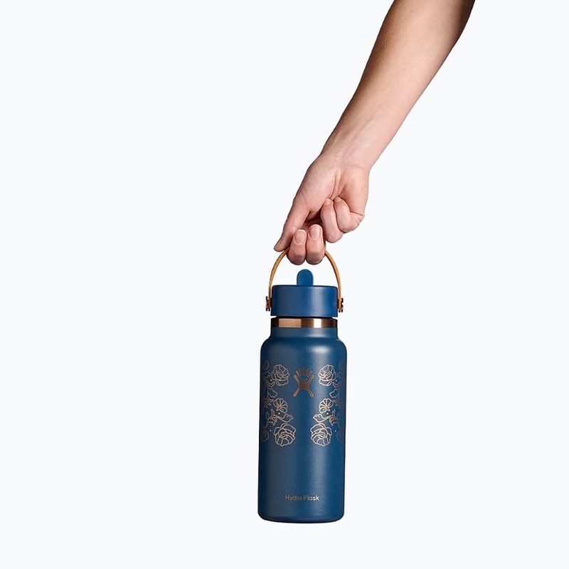 Термобутилка Hydro Flask Wide Mouth с капачка Flex Straw 946 ml western dark blue 3