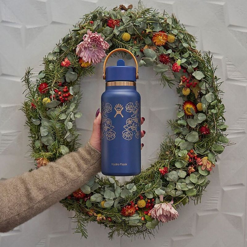 Термобутилка Hydro Flask Wide Mouth с капачка Flex Straw 946 ml western dark blue 7