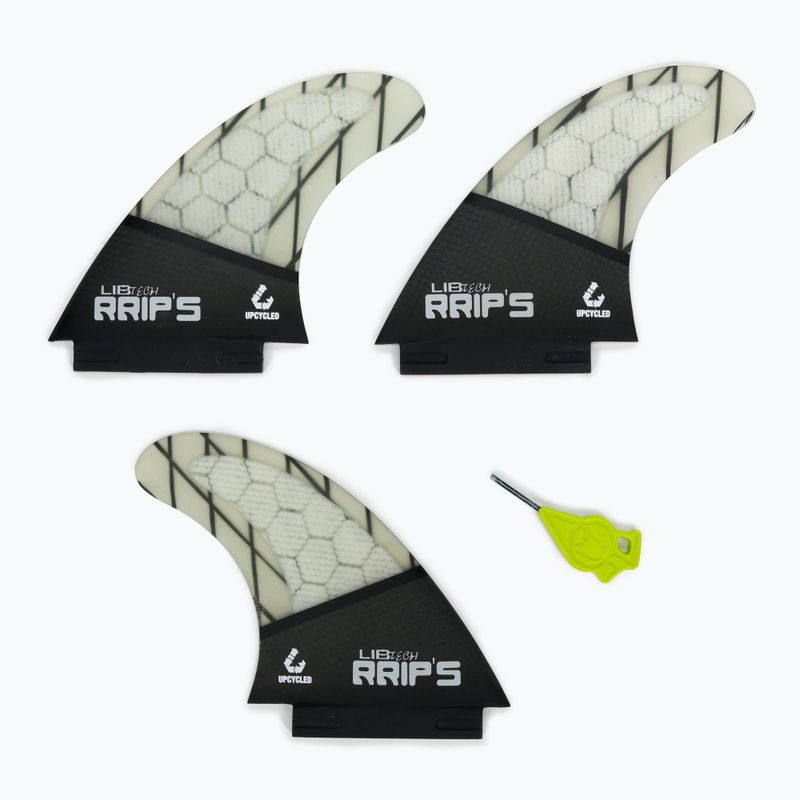 Плавници за сърфборд (3 бр.) Lib Tech Tri Fin Set White/Black 19SUFIN-2